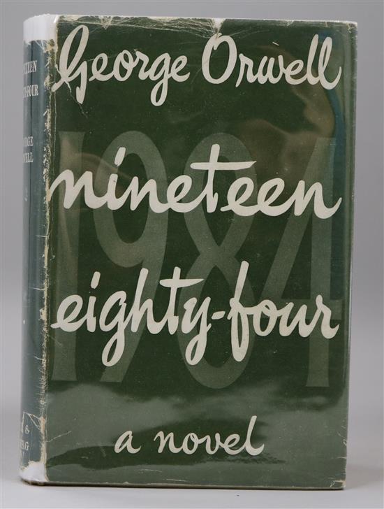 Orwell, George - Nineteen Eighty Four, 1st edition, 8vo, original green cloth, faded, in dj, London 1949